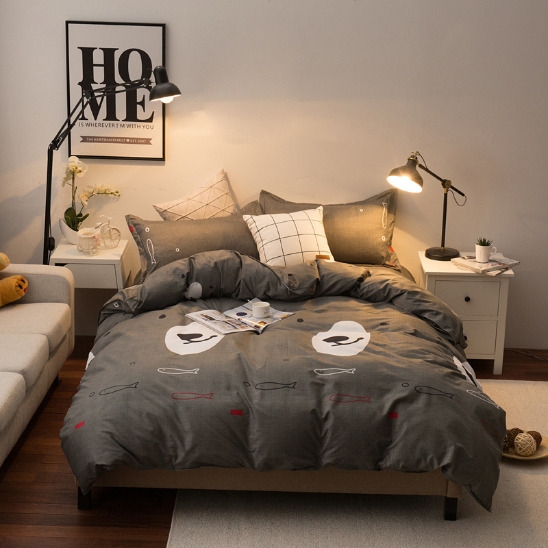 2019 new pattern Four piece suit Manufactor Electricity supplier Cross border On behalf of Bedclothes aloe Bed cover size customized