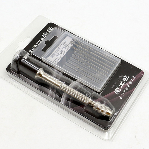 Hand twist drill, manual hole drill, reaming drill, hole punch, Wenwan woodworking DIY tool, mini hand drill, twist drill