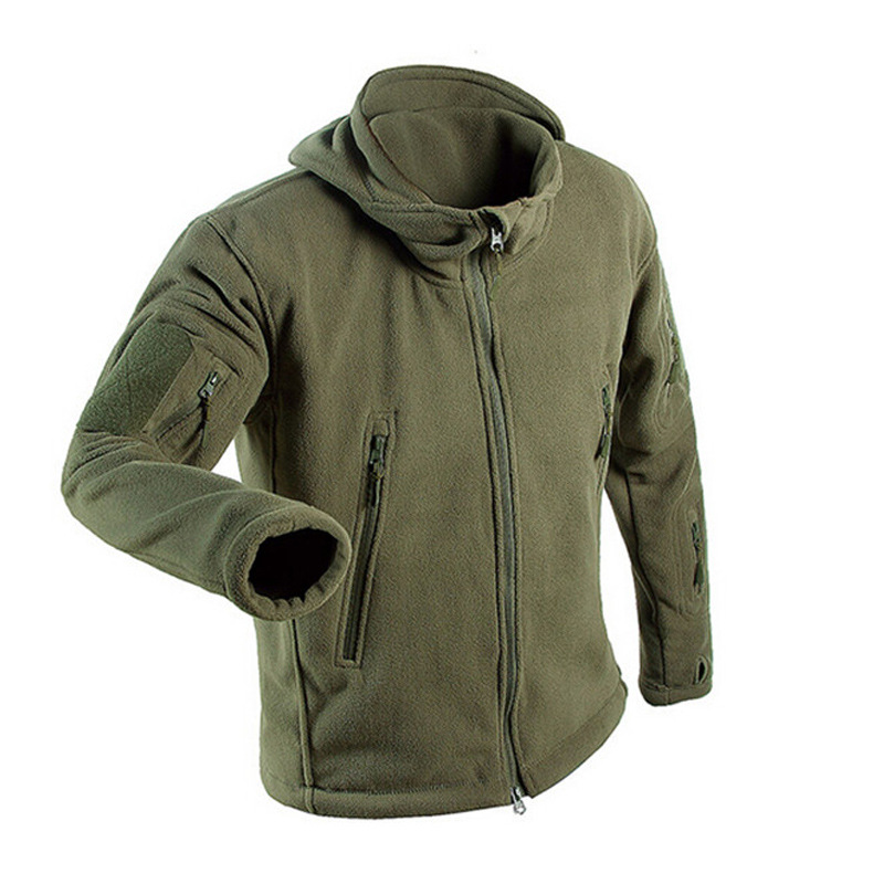 秋冬搖粒絨內膽抓絨衣雙面絨保暖開衫戶外休閑運動夾克連帽外套