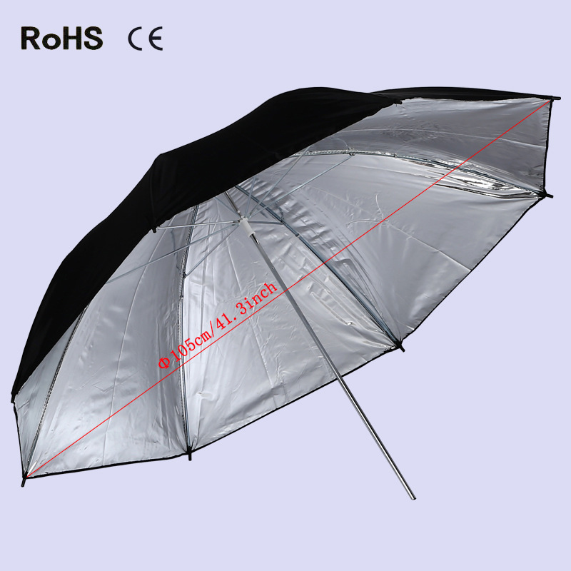 41寸外黑内银反光伞 摄影配件摄影伞 可用于摄影灯闪光灯 遮光伞