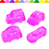 Acrylic beads, crystal, transport, children's colorful toy, with gem, handmade