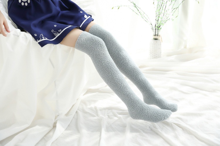 over knee thick warm striped socks  NSFN30495