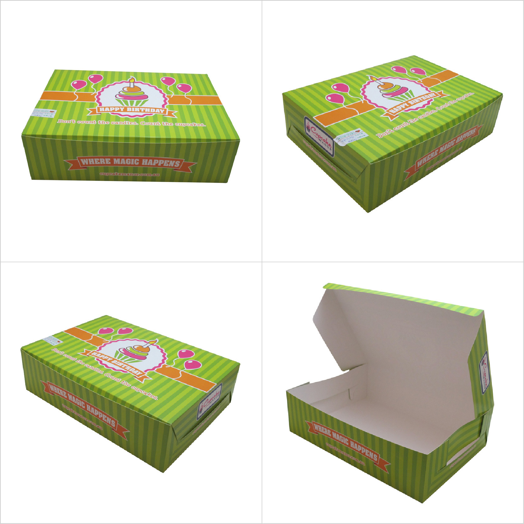 cupcake马芬盒 杯子蛋糕盒 12粒 牛皮纸烘焙西点盒做批发