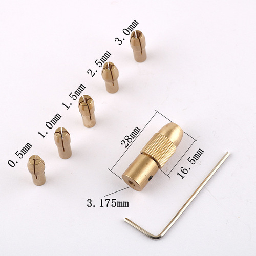 Micro Mini Drill Chuck Self-Locking Hand Tight Small Motor Motor Chuck Electric Grinding Chuck DIY Drill Chuck