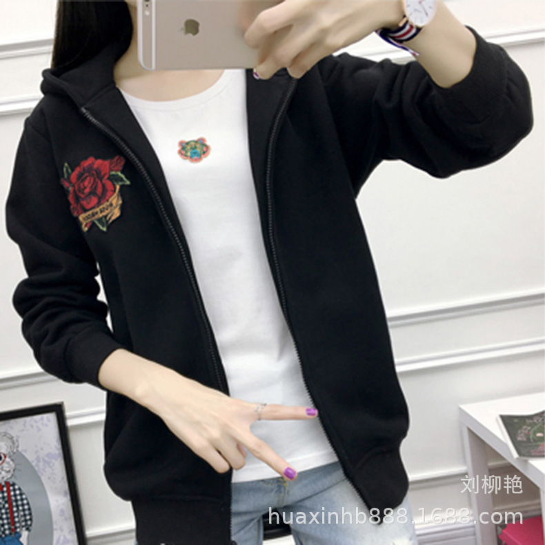 新款大红玫瑰花贴布百搭刺绣补丁布贴衣服补丁贴破洞修补贴装饰贴