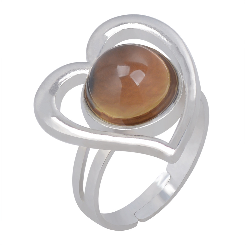 4g Weight Artificial Gemstones Inlay Material Birthday Occasion Alloy Material Heart Pattern Women'S Gender Plating Design Heart Alloy Plating Artificial Gemstones Women'S 11