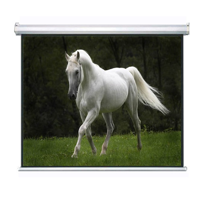 投影幕布厂家84电动幕4:3白塑幕布高清幕挂幕办公教学投影机仪幕