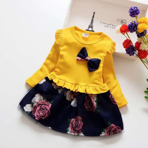 Spring and Autumn Girls' Long Sleeve Dress New Korean Style Children's Mesh Princess Dress Factory Direct Sales One Piece Dropshipping