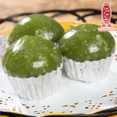 工厂批发广式早点绿茶糕点 酒店早茶传统小吃特色食品300g20包/箱|ms
