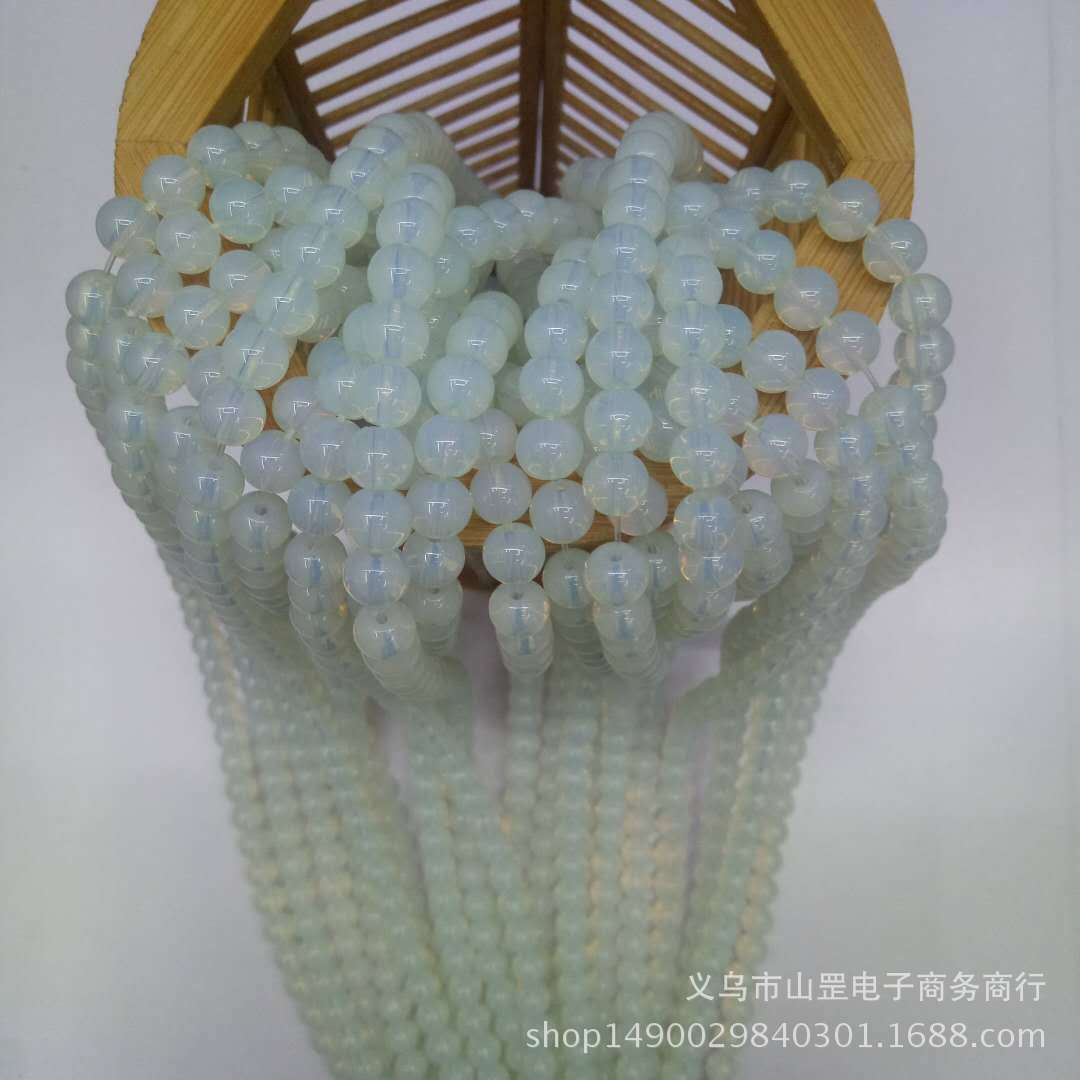 蛋白石散珠圆珠半成品批发 DIY串珠手链饰品配珠厂家直销欧美热销详情图8