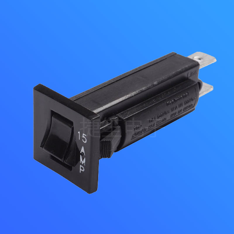 W系列AC断路器黑色榨汁机过电流保护器15A 手动复位过载保护器