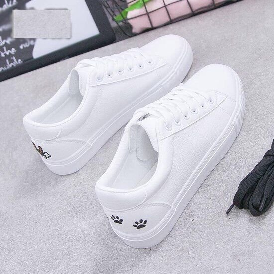 2018 Spring and summer new pattern Korean Edition Versatile fashion Popular White shoes