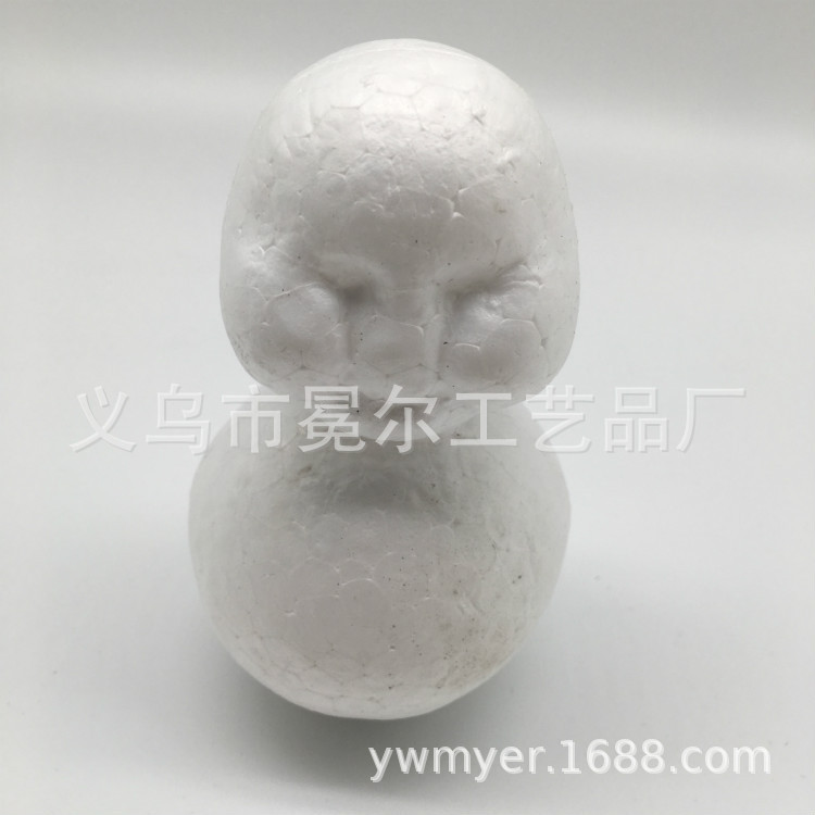 厂家直销泡沫雪人  11cm笑脸雪人  圣诞节装饰品  雪景布置