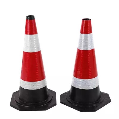 70cm橡膠路錐反光錐雪糕桶停車路障錐警示柱圓錐筒