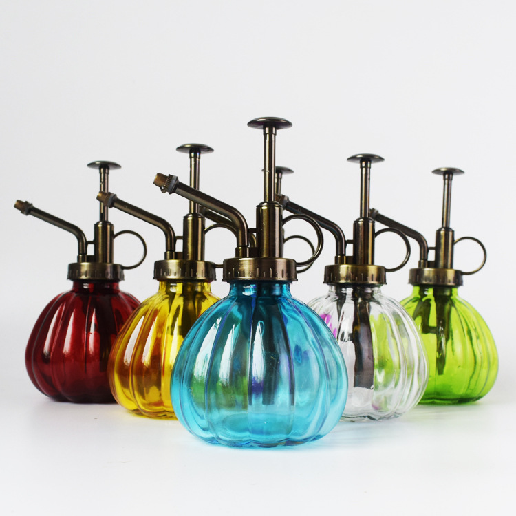 new pattern colour Pumpkin Retro gardening Jiaohua Retro Glass Spout Spray tall ewer with a spout watering Watering