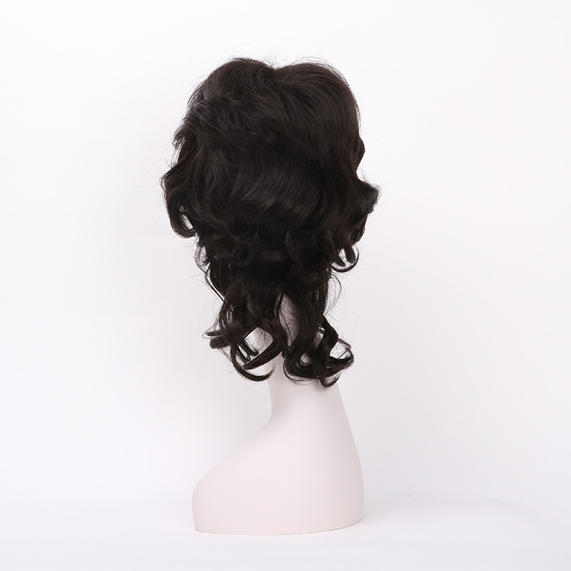 Newlook IMG - 1406 nuevo estilo negro pequeño rollo de vacaciones peluca fiesta peluca