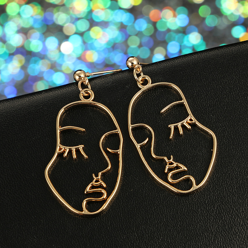 Angel Face Alloy Earrings display picture 7