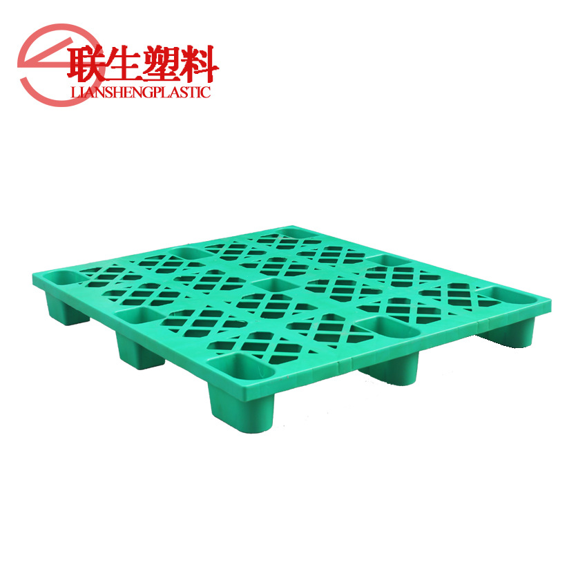 32仓储运输货运叉车塑胶托盘 九脚塑料卡板四面进叉 1.3*1.1m