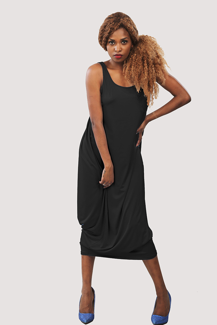 Backless Maxi Dress Loose Fit Sleeveless Available in 5 Colors Perfect for Summer Parties Wholesale Options