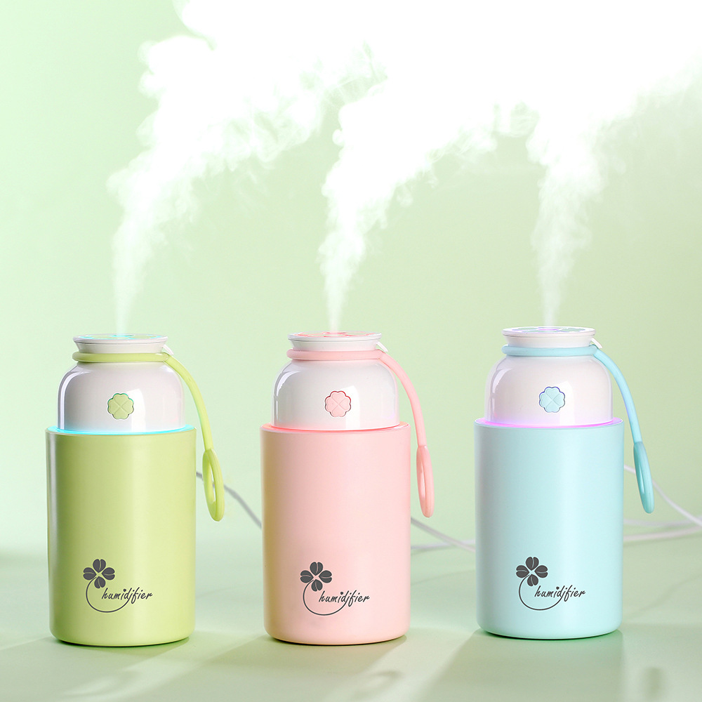 幸運草加濕器 usb迷妳空氣加濕器靜音超聲波汽車小旺七彩加濕器
