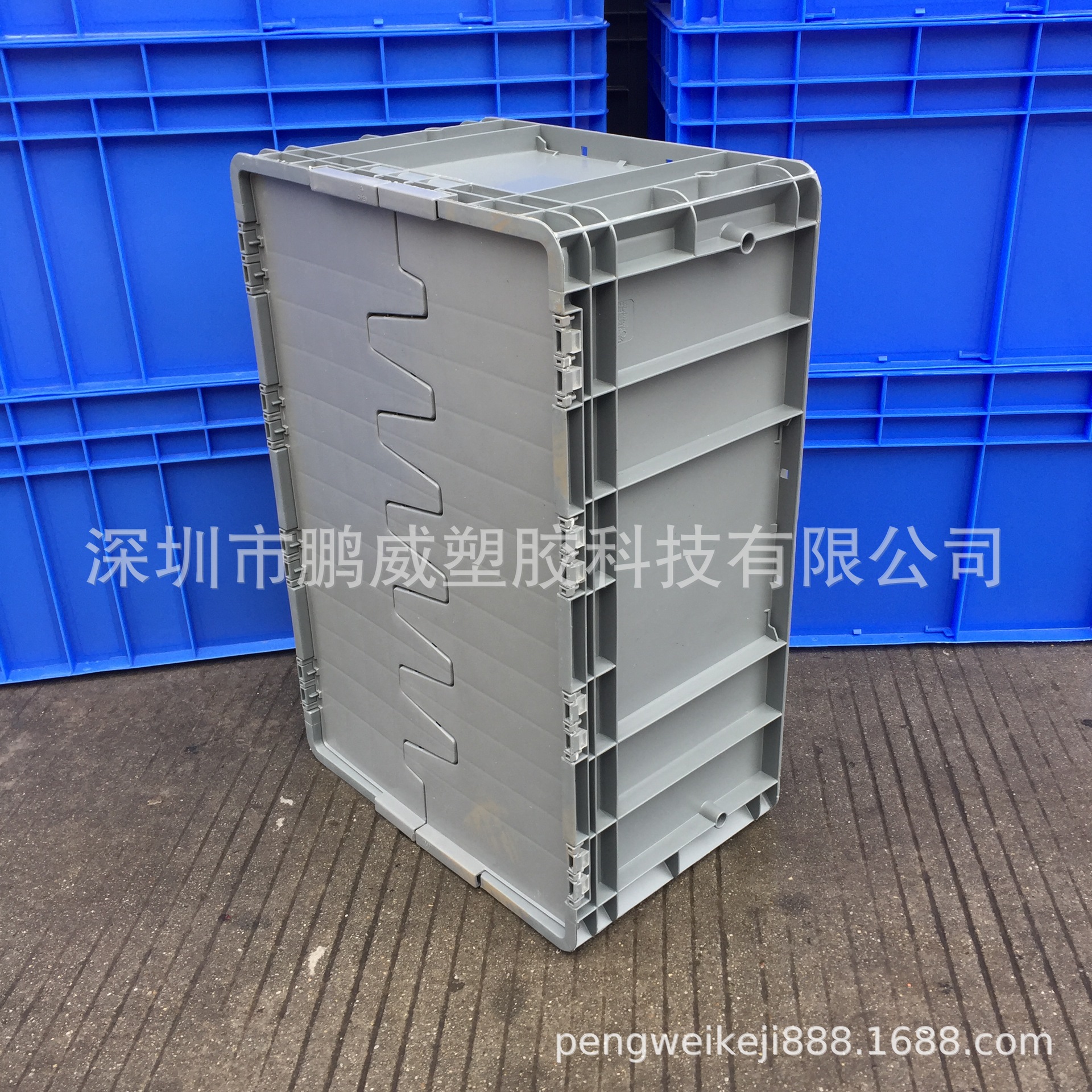 厂家新磨具生产优质连盖EU箱、600*400*280现货批发防静电连盖箱