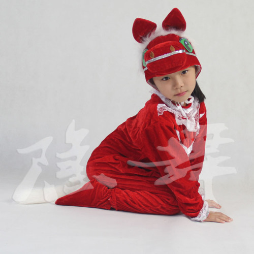 Factory Direct Supply Children's Clothing Dance Performance Clothing Adult Animal White Horse Shape Performance Clothes Brown Horse Parent-Child Suit 