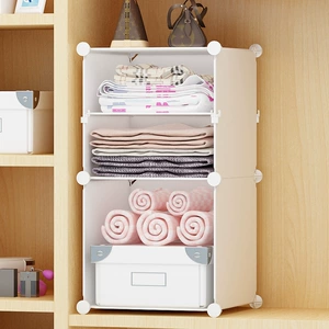 Modern Multi-Layer Clothes Organizer with No Nails Plastic Clothes Organizer for Wardrobe, Bags, Medicine, Toys, Books and Stationery