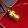 Golden pendant, Qimen Hong Cha tea, 3D, 24 carat, Chinese horoscope, Birthday gift