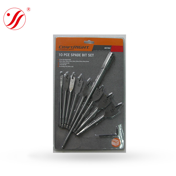 木工扁钻套装 16PC高碳钢开三尖六角柄镀钛R槽 木工钻头 开孔器