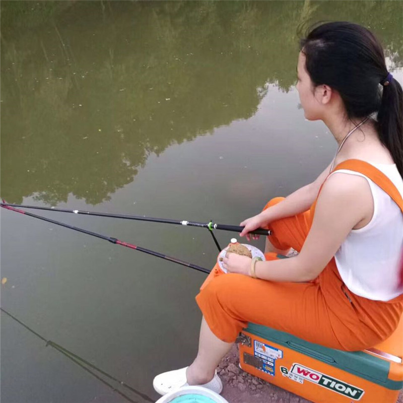 Tienda de aparejos de pesca modelo caña de pescar fuerza de tracción grande 28 fábrica de ajuste al por mayor artes de pesca 5,4 M 7,2 M MESA DE CARBONO caña de pescar 4H caña de pescar