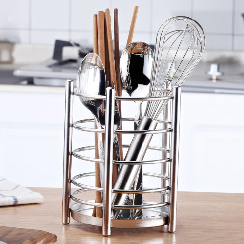 Factory direct sales 304 stainless steel chopstick cage drain rack knife and fork storage box kitchen supplies chopstick box