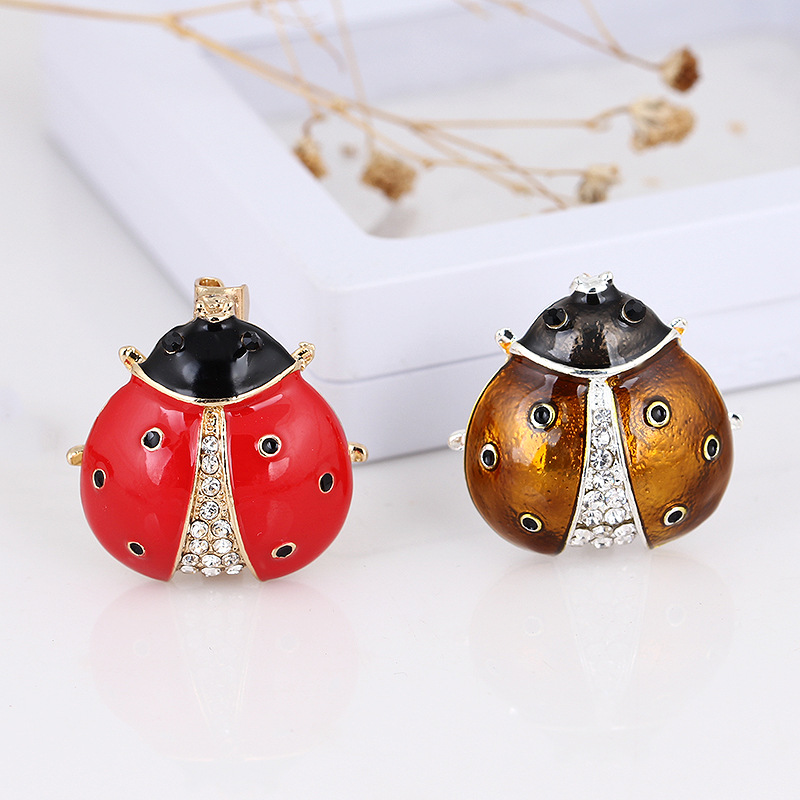 Ig Style Cute Korean Style Insect Alloy Inlay Rhinestones Women's Brooches display picture 2