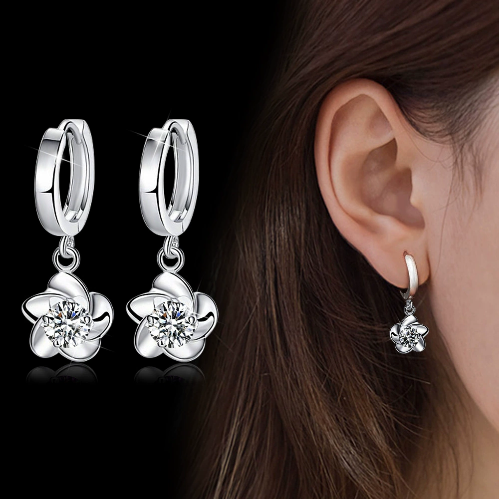 Серебряные серьги, желание, цветовидные, японские и корейские