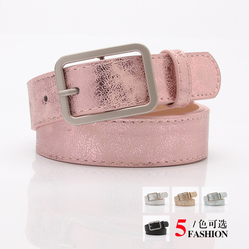 Women's Korean style all-match belt, alloy Japanese pin buckle belt, PU surface, trendy trouser belt manufacturer dropshipping