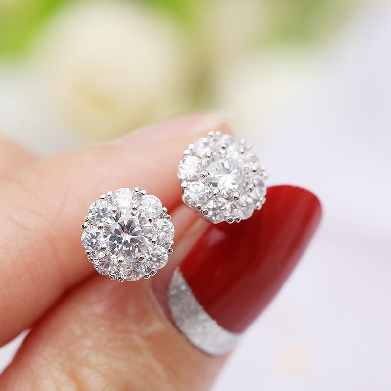 Studs Come And Go With The Same Zirconia Earrings display picture 11