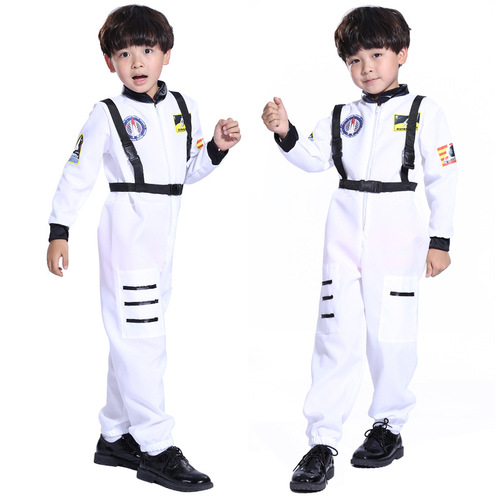 Halloween Space Suit Performance Costume for Men and Women Party Show Costume Children's Astronaut Pilot Costume for Kids