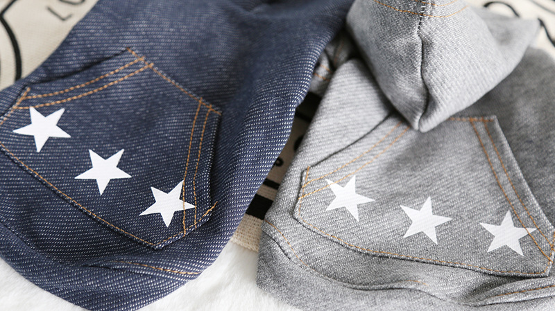 五星口袋带帽衫