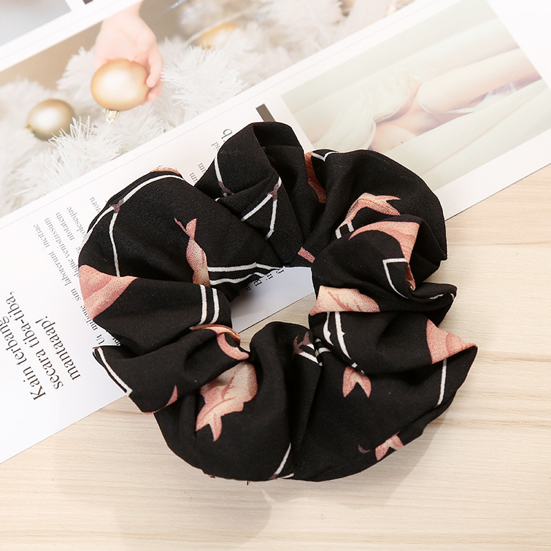 Exklusiv Für Blumen Flamingo Sonnenblume Dickdarm Haarring Stoff Kopf Blume Chiffon Dickdarm Ring 2021 display picture 4