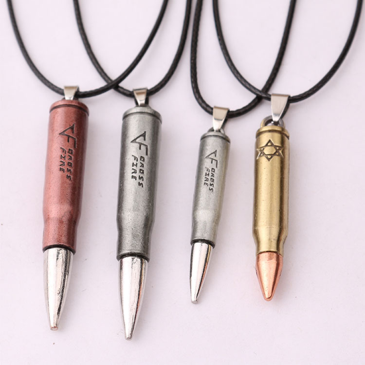 Fashionable Personalized Bullet Necklace for Men and Women Lovers Letter Creative Collar Chain Pendant Initial Jewelry_voghion.com