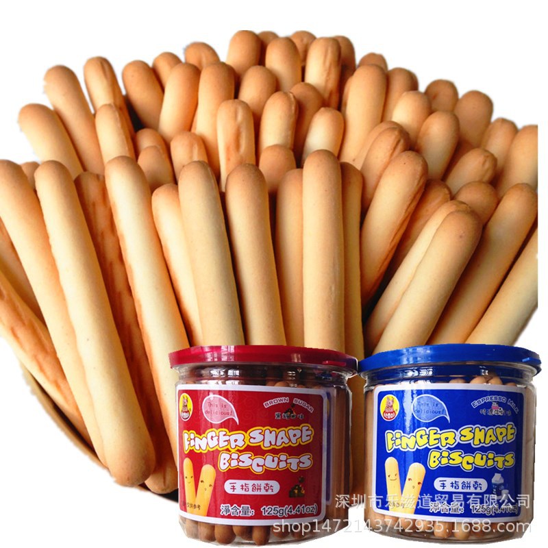 台湾品牌 河马莉 手指饼干 罐装宝宝零食