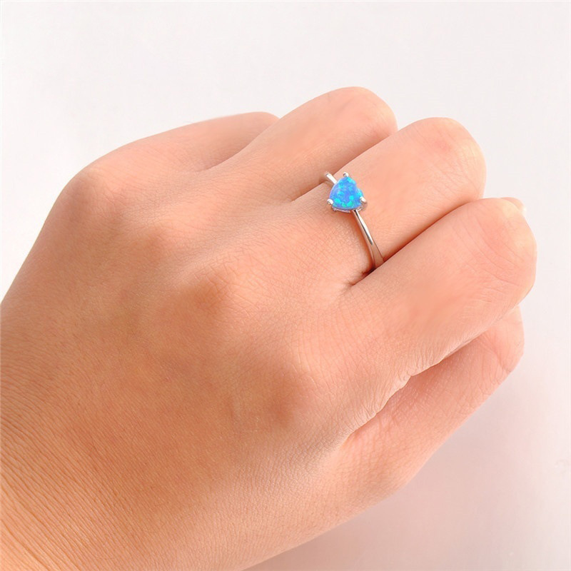 Fashion Heart Shape Alloy Plating Artificial Gemstones Women's Rings display picture 3