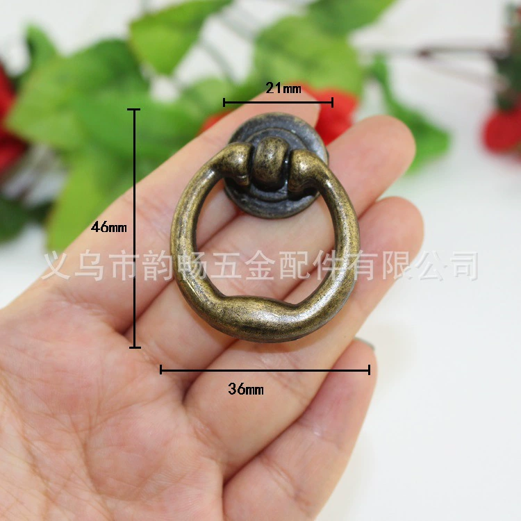 46*36 мм антикварная Мебельная ручка с одним отверстием ручка ящика ручка двери шкафа украшения Аксессуары