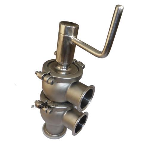 一位两通气动换向阀 不锈钢卫生级球形换向截止阀