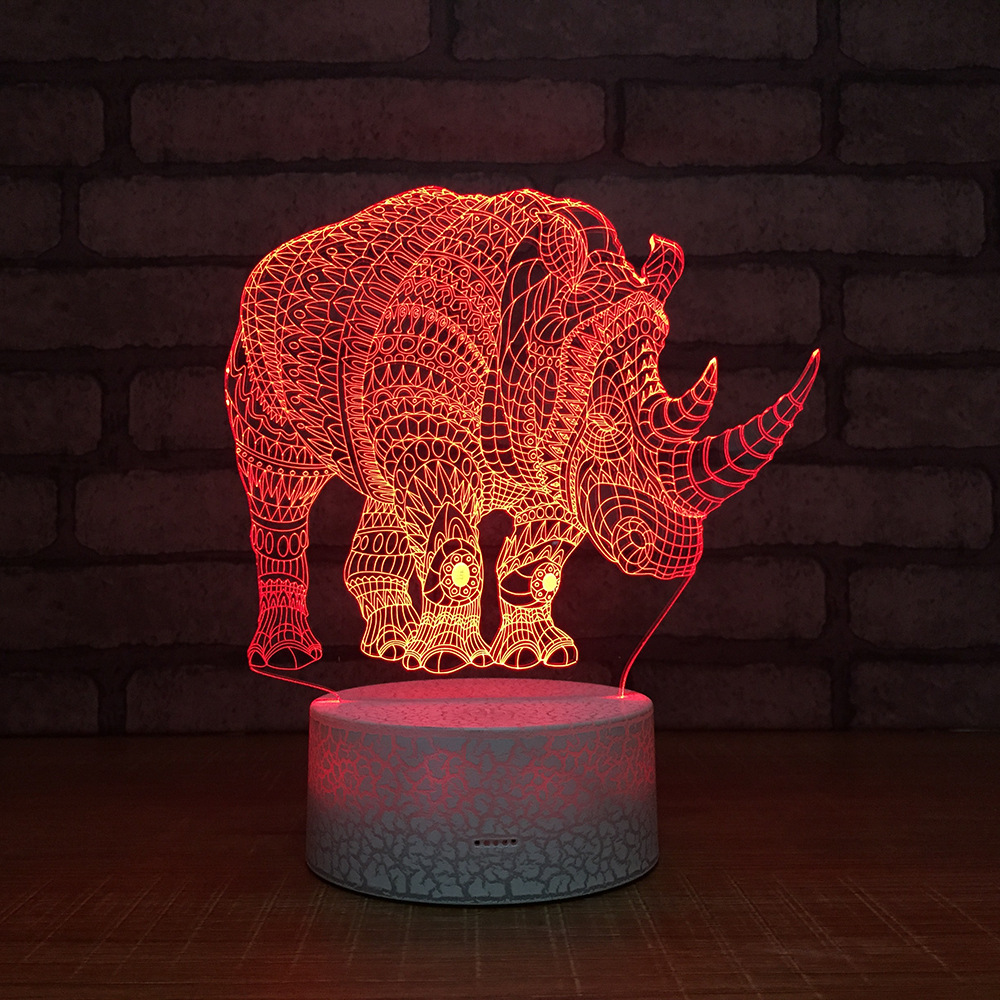 亚马逊爆款 爆裂纹3D灯小夜灯台灯