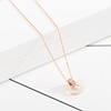 Zirconium stainless steel, short necklace, chain for key bag , accessories, South Korea, simple and elegant design, Korean style