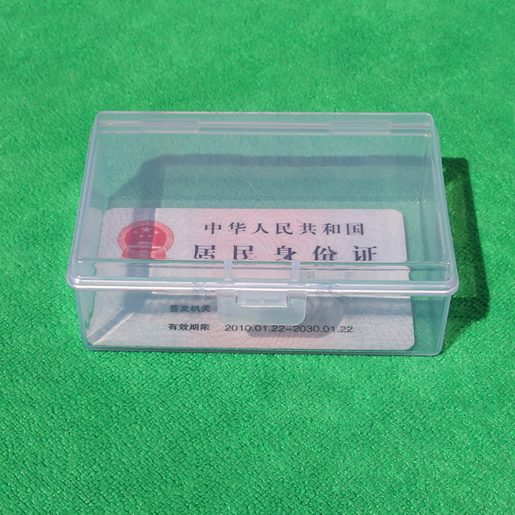 Caja de almacenamiento de PP cubierta transparente batería de hilo rectangular algodón hisopo polvo puff caja de embalaje fabricante en stock al por mayor