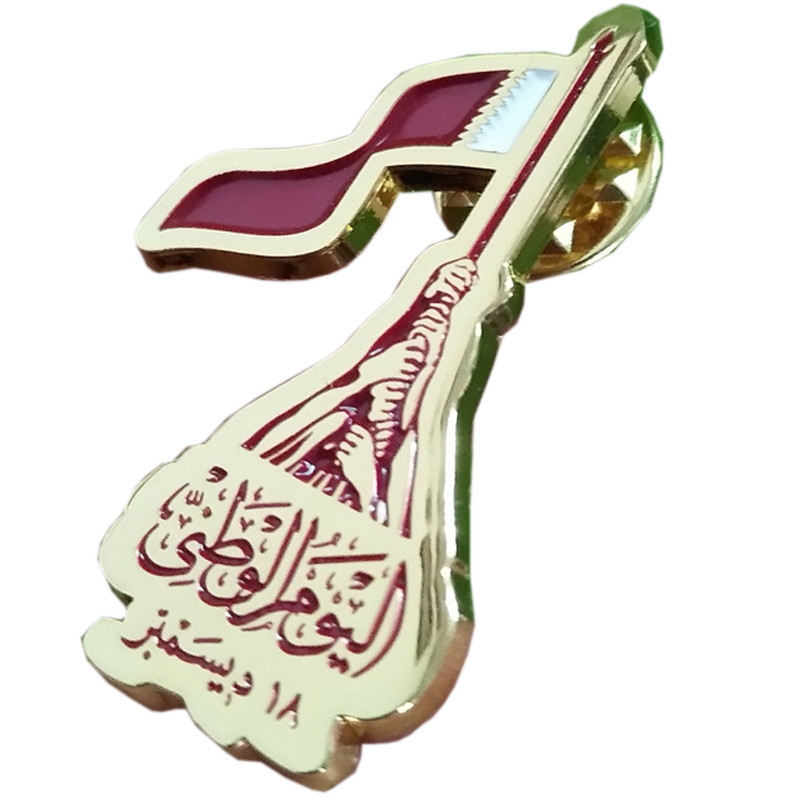 卡塔尔国旗徽章定做中东阿联酋各国家金属胸针国王总统人头像徽章