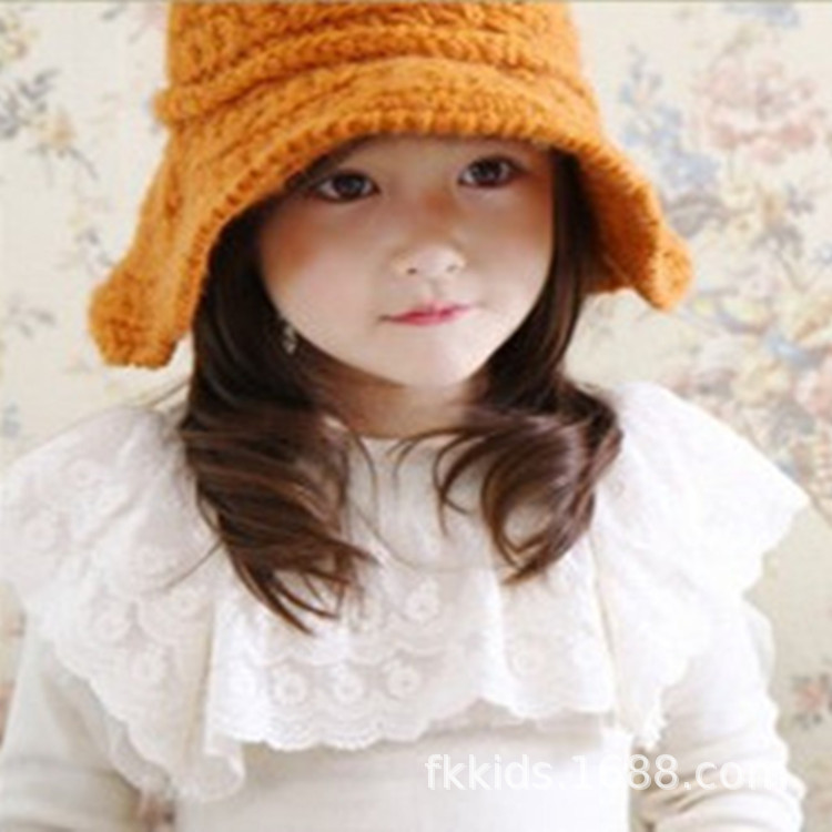 品牌清货5折韩国原版中大女童长袖打底衫T恤纯棉拼蕾丝绣花边春装|ms