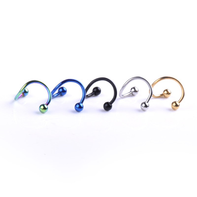 Europe and America Stainless steel Nose nail Nose nail colour Ear Studs Allotype Titanium labret Body puncture direct deal