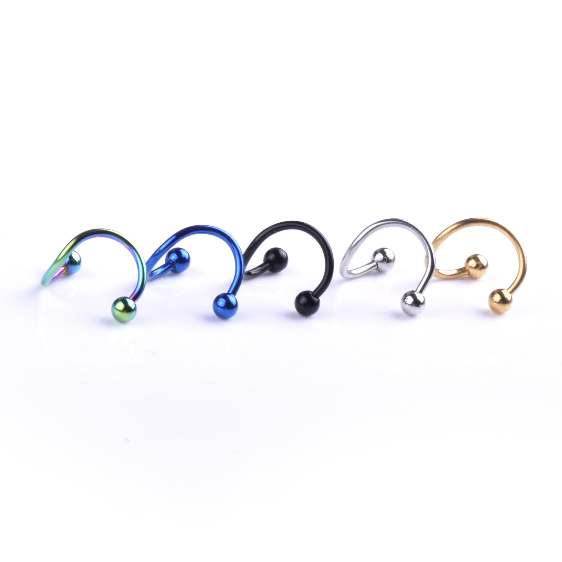 Europe and America Stainless steel Nose nail Nose nail colour Ear Studs Allotype Titanium labret Body puncture direct deal